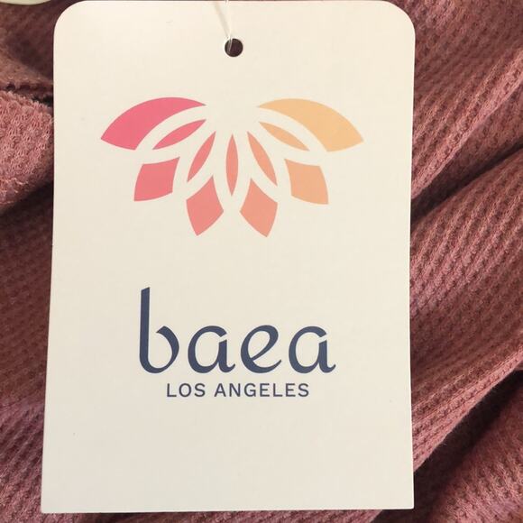 NEW Nordstrom Baea pink flare sleeve thermal top L - Picture 10 of 10